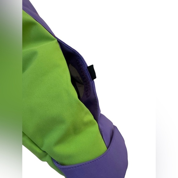 Spyder Girls Puffer Jacket Purple Green Hooded Size 16 - Picture 9 of 16